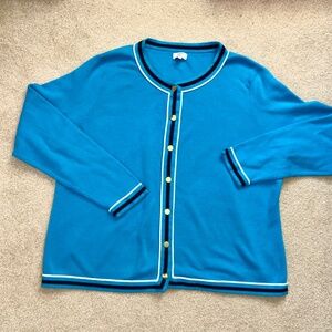 crown & ivy cotton cardigan 3X